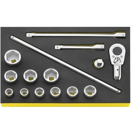 STAHLWILLE 96830221 - Jeu de cliquets 3/4" avec douilles et accessoires en insert TCS (17 pcs.)