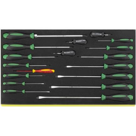 STAHLWILLE 96831179 - Assortiment de tournevis DRALL + à empreinte TCS (18 pcs.)
