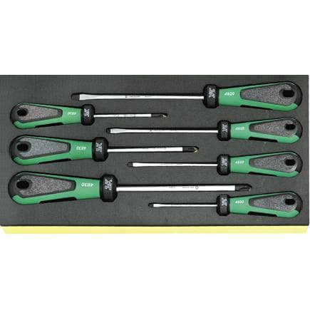STAHLWILLE 96838184 - Assortiment de tournevis DRALL + à empreinte TCS (7 pcs.)