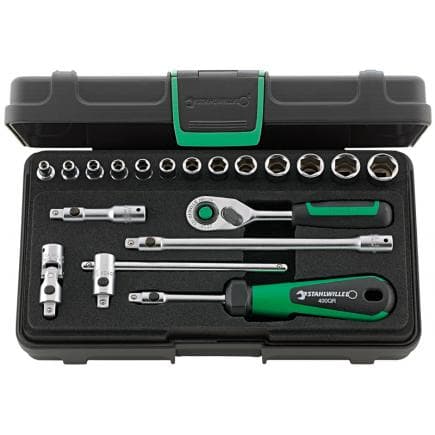 STAHLWILLE 96011180 - Assortiment de douilles carrées 1/4'' (19 pcs.)