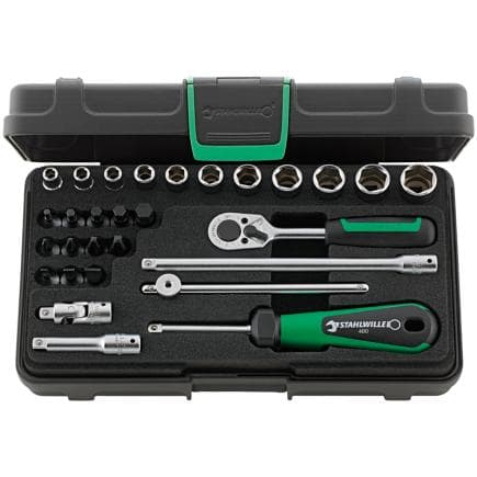 STAHLWILLE 96011136 - Assortiment de douilles carrées 1/4'' (29 pcs.)