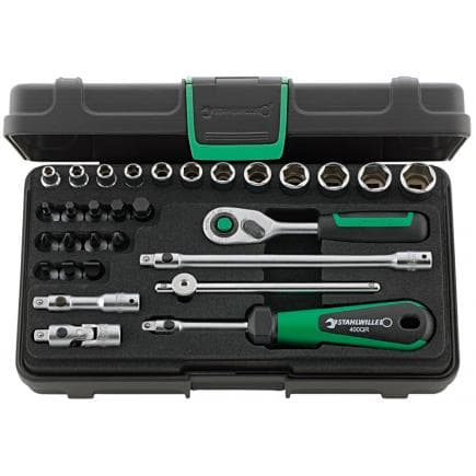 STAHLWILLE 96011182 - Assortiment de douilles carrées 1/4'' (30 pcs.)