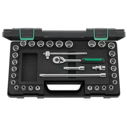 STAHLWILLE 96021122 - Assortiment de clés à douilles 3/8'' carrées, polygonales (33 pcs.)