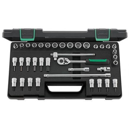 STAHLWILLE 96022119 - Assortiment de clés à douilles 3/8'' carrées, polygonales (37 pcs.)