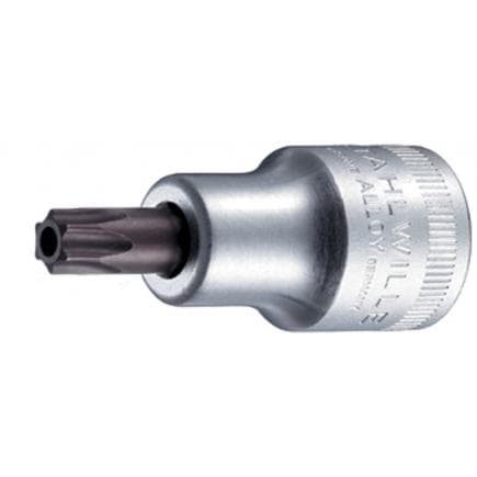 STAHLWILLE 03110030 - Douilles pour tournevis 1/2 '' pour vis à profil interne TORX®, avec trou dans la pointe de l'embout