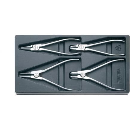 STAHLWILLE 96650004 - Assortiment de 4 pinces chromées