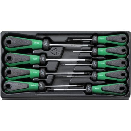 STAHLWILLE 96838136 - Jeu de tournevis TORX 3K DRALL T8 -T40 (9 pièces)