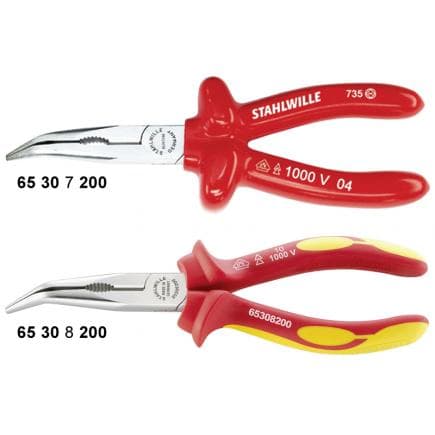 STAHLWILLE 65308160 - Pinces à becs demi-ronds VDE avec tranchant