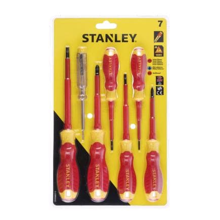 STANLEY STHT60031-0 - Jeu de tournevis à lame isolée VDE avec testeur (6 pcs.)