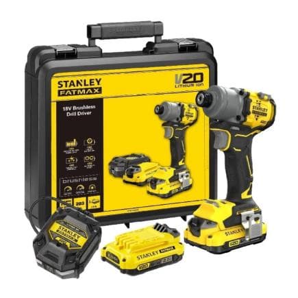 STANLEY SFMCF830D2K-QW - Clé à chocs sans fil V20 18V (avec 2 batteries, chargeur et mallette de transport)