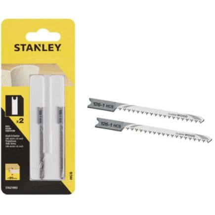 STANLEY STA21002-XJ - Lames de scie sauteuse HCS pour le bois et d’autres matériaux - Fixation en U (paquet multiple)