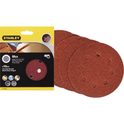STANLEY STA32007-XJ - Disques de ponçage pour ponceuse excentrique 115 mm (multi-pack)