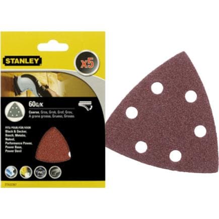 STANLEY STA32432-XJ - Feuilles abrasives triangulaires avec raccord rapide pour les détails (multi-pack)
