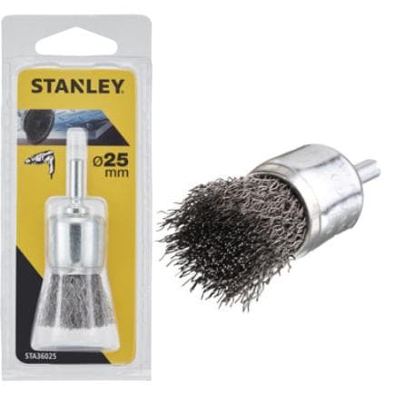 STANLEY STA36030-XJ - Brosse métallique à coupelle ondulée avec soie