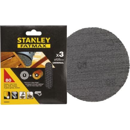 STANLEY STA39257-XJ - Feuilles abrasives pour ponceuses excentriques 125mm avec velcro (multipack)