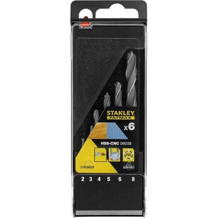 STANLEY STA56003-QZ - Jeu de forets à double action pour métal en étui (6 pièces)