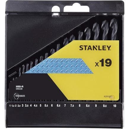 STANLEY STA56025-QZ - Jeu de forets HSS en mallette (19 pièces)