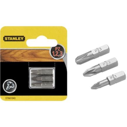 STANLEY STA61043-XJ - Jeu d’embouts PZ (3 pièces)