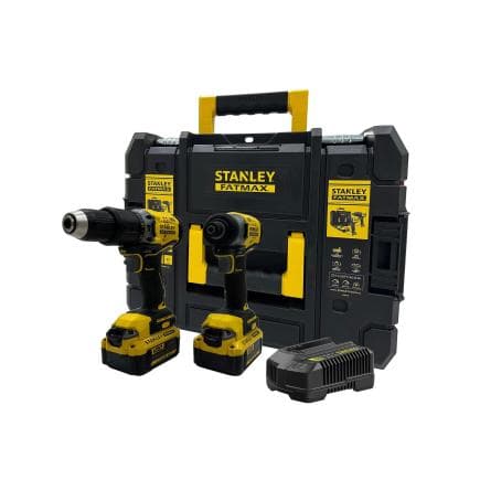 STANLEY SFMCK461M2T-QW - Kit perceuse-visseuse 20 V (avec 2 batteries 4Ah, chargeur et mallette de transport)