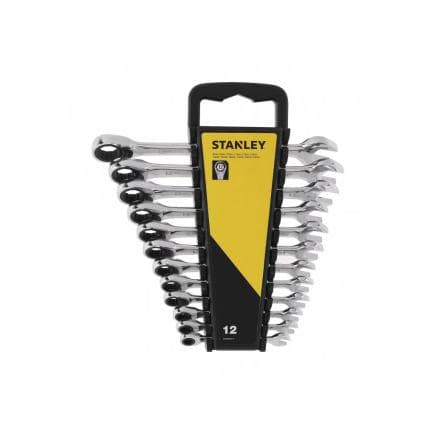 STANLEY STMT82847-0 - Jeu de 12 Clés à cliquet mixtes plates