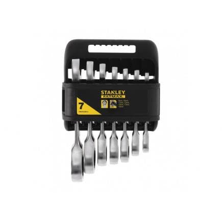 STANLEY FMMT82900-0 - Jeu de 7 clés mixtes courtes à cliquet réversible - Profil antidérapant Fatmax®