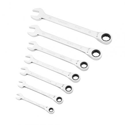 STANLEY STMT82846-0 - Jeu de 7 Clés à cliquet mixtes plates