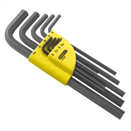 STANLEY 1-13-947 - Série 9 pcs. clés mâles courbés longues - mm (10 pcs.)