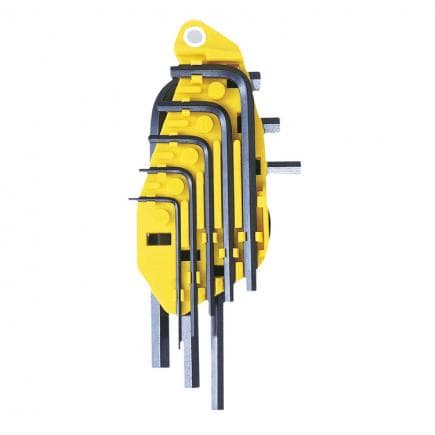 STANLEY 0-69-252 - Jeu de 8 clés mâles courbés hexagonales courbés courtes en pouces (4 pcs.)