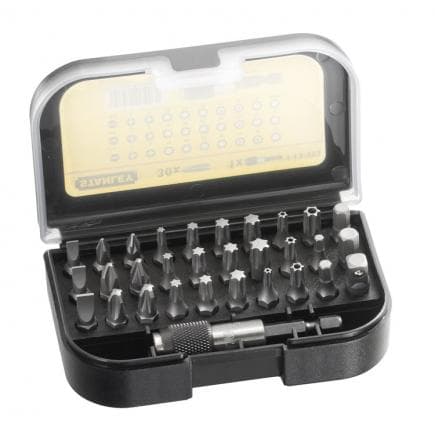 STANLEY 1-13-903 - Jeu de 31 embouts de 25 mm. att. 1/4" + 1 porte-embouts à dégagement rapide
