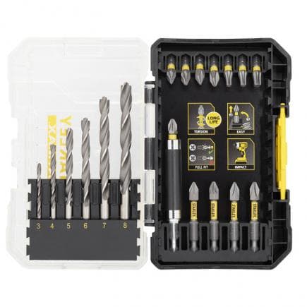 STANLEY STA88554-XJ - JEU DE 19 PIÈCES POUR PERCER ET VISSER (5 pcs.)