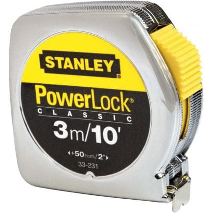 STANLEY 0-33-158 - Ruban à mesurer Powerlock - Boîtier en matière synthétique - Poll-mm - 5mX19mm (6 pcs.)