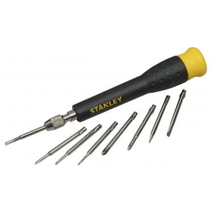 STANLEY STHT0-62629 - Jeu de tournevis de précision muli-lames - 8 lames std + ph