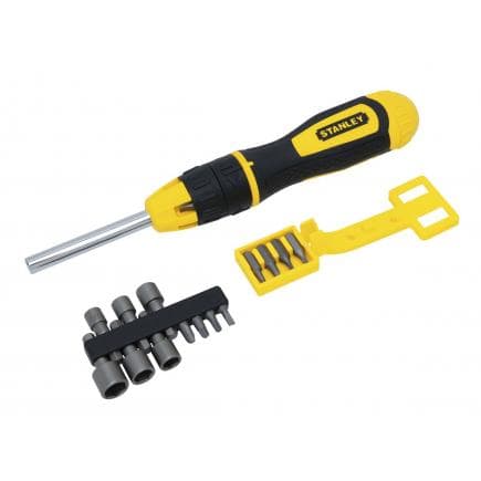 STANLEY STHT0-62574 - Tournevis porte-embout à cliquet avec 20 embouts (2 pcs.)