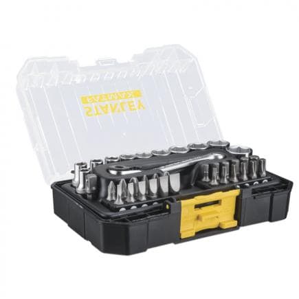 STANLEY FMMT19101-0 - Jeu de porte-embout à cliquet, embouts 1/4" et douilles en Pro-Stack-tm- small (37 pcs.)
