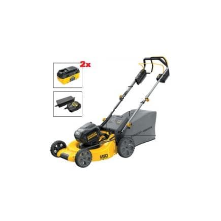 STANLEY RASAERBASFM-IT - Tondeuse autotractée V60 avec 2 batteries V60 54V 5Ah et chargeur rapide