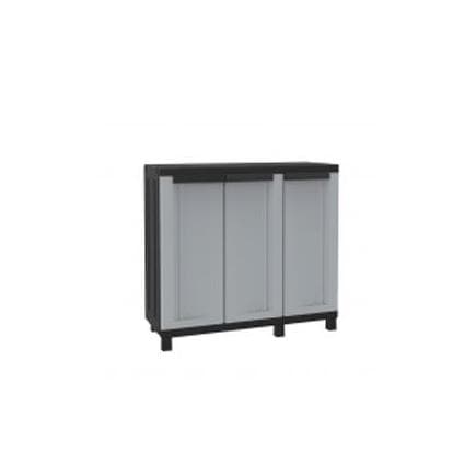 TERRY 1002711 - Armoire en résine plastique 3 portes 1 étagère 102x39x91,5 cm