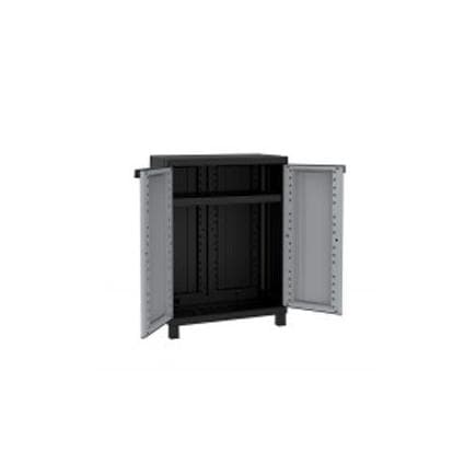 TERRY 1002709 - Armoire en résine plastique 2 portes 1 étagère 68x39x91,5 cm