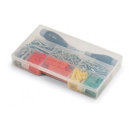 TERRY 1002309 - Organisateur en plastique avec couvercle - 9 compartiments transparents