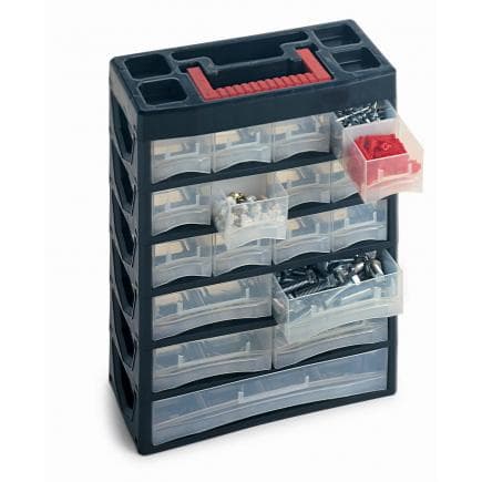 TERRY 1001223 - Cassettiera portaminuteria con maniglia 31,5x14x38,5