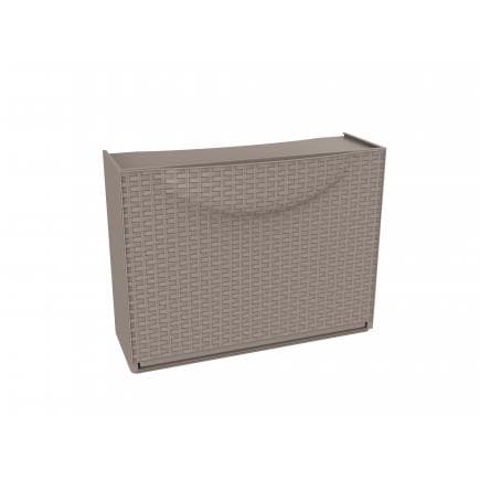 TERRY 1002781 - Rangement à chaussures en plastique - Capacité 3 paires - Tourterelle Rotin