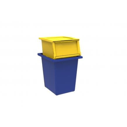 TERRY 1003046 - Jeu de conteneurs à tri sélectif - 25 litres Jaune et 30 litres Bleu