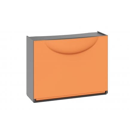 TERRY 1003095 - Rangement à chaussures en plastique - Capacité 3 paires - Orange/Gris