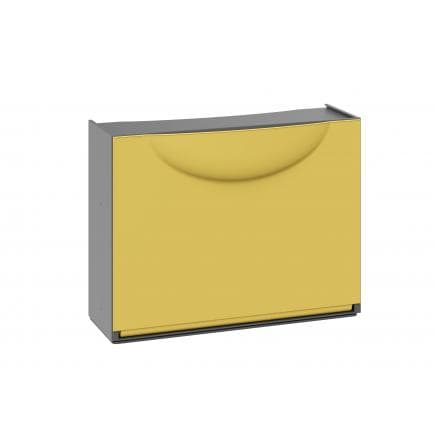 TERRY 1003096 - Rangement à chaussures en plastique - Capacité 3 paires - Jaune/Gris