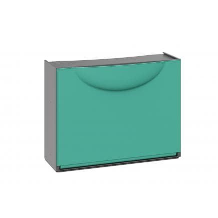 TERRY 1003098 - Rangement à chaussures en plastique - Capacité 3 paires - Vert/Gris
