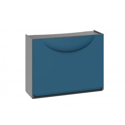 TERRY 1003099 - Rangement à chaussures en plastique - Capacité 3 paires - Bleu/Gris