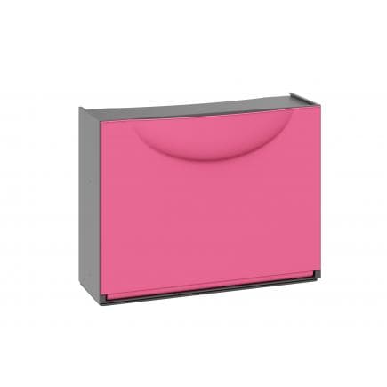 TERRY 1003100 - Rangement à chaussures en plastique - Capacité 3 paires - Rose/Gris
