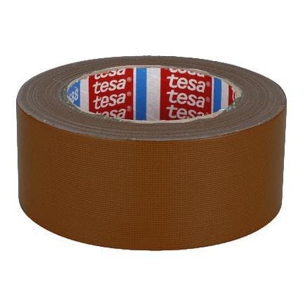TESA - Ruban toilé standard recouvert de polyéthylène marron 25 m x 50 mm