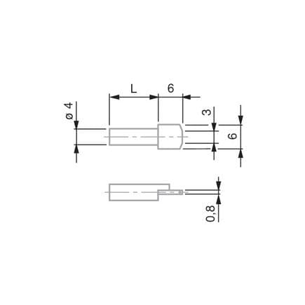 TESA TECHNOLOGY 02660068 - Contacts avec surface de mesure rectangulaire plate pour palpeurs FMS