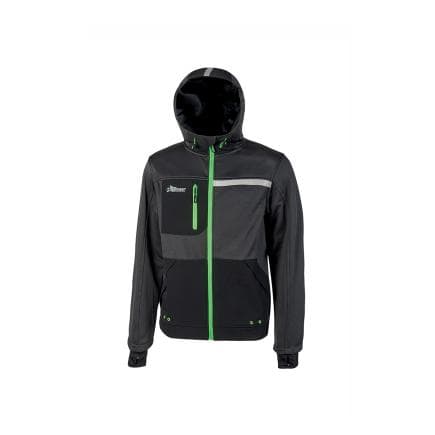 U-POWER FU275RL-XL - Sweat à capuche zippé GALAXY Asphalt Grey/Green