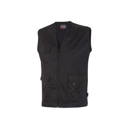 U-POWER ST285BC-L - Gilet multi-poches en coton stretch CHICA Black Carbon